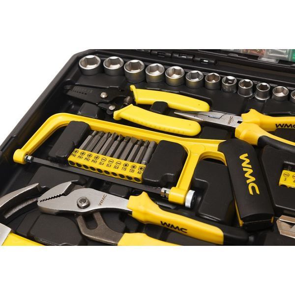 Набір інструментів комбінований слюсарний 1/4''-3/8'' 168 предметів WMC Tools 30168 48125 фото
