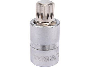 Головка торцева до квадрату 1/2" YATO з насадкою SPLINE M16, L= 55 мм YT-04346 YT-04346 фото