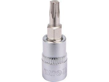 Головка торцева до квадрату 1/4" YATO з насадкою "TORX" Т25, L= 37 мм, YT-04305 YT-04305 фото