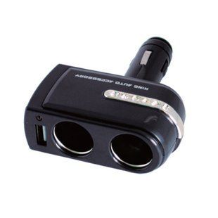 Розгалужувач прикурювача King Company KST-0142/ 2-1+USB 12V 5746 фото