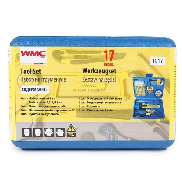 Набір слюсарного інструменту 17 предметів WMC Tools 1017 50498 фото