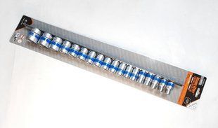 Набір головок торцевих 12-гранних 1/2" 10-32 мм 18 предметів KING ROY (30190-018-12) 9920 фото