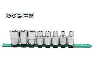 Набір головок 1/2" TORX E8-E24 на планці 8 предметів Aeroforce AE-M0108-2 AE-M0108-2 фото