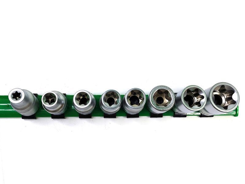 Набір головок 1/2" TORX E8-E24 на планці 8 предметів Aeroforce AE-M0108-2 AE-M0108-2 фото
