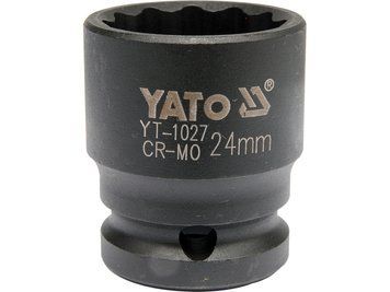 Головка 12-гранна ударна для ступиць YATO 1/2" 24 мм L- 39 мм YT-1027 YT-1027 фото