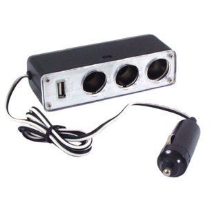 Розгалужувач прикурювача King Company KSU-206 3-1+USB 12V 687 фото
