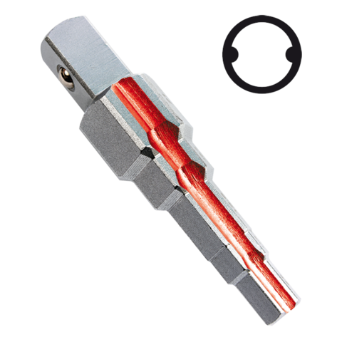 Ключ ступеневий YATO квадрат 1/2" для голов. 3/8", 29/68", 1/2", 21/32", 27/32", YT-03316 YT-03316 фото