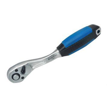 Тріскачка реверсна KING ROY 3/8" 72 зуба з вигнутим прогумованим руків'ям (30668) 7455 фото