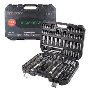 Набір інструментів комбінований 1/4''/3/8''/1/2'' 172 предметів FORCEKRAFT 41723-5 51889 фото