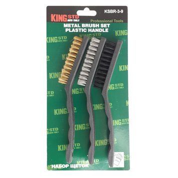Набір щіток дротяних ручних 3 предмети King Company KSBR-3-9 6307 фото